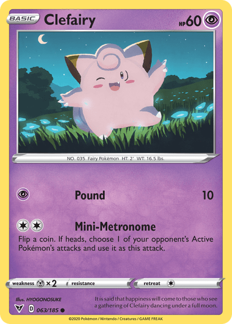 Clefairy (Reverse Holofoil) (63) — Vivid Voltage