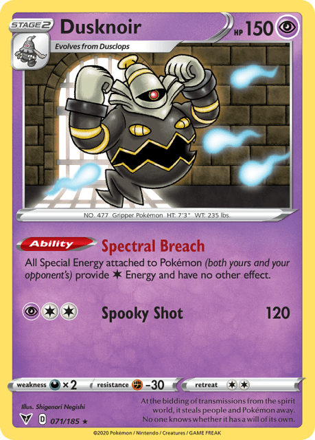 Dusknoir (Reverse Holofoil) (71) — Vivid Voltage