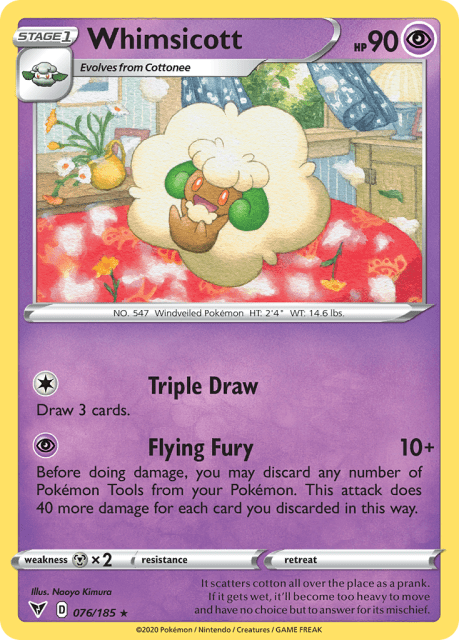 Whimsicott (Reverse Holofoil) (76) — Vivid Voltage