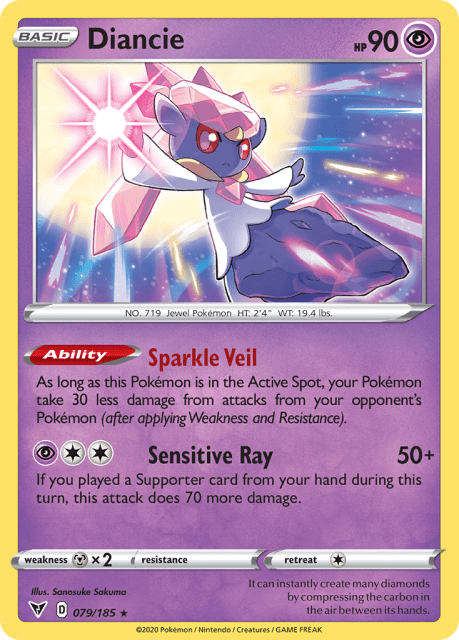 Diancie (Reverse Holofoil) (79) — Vivid Voltage