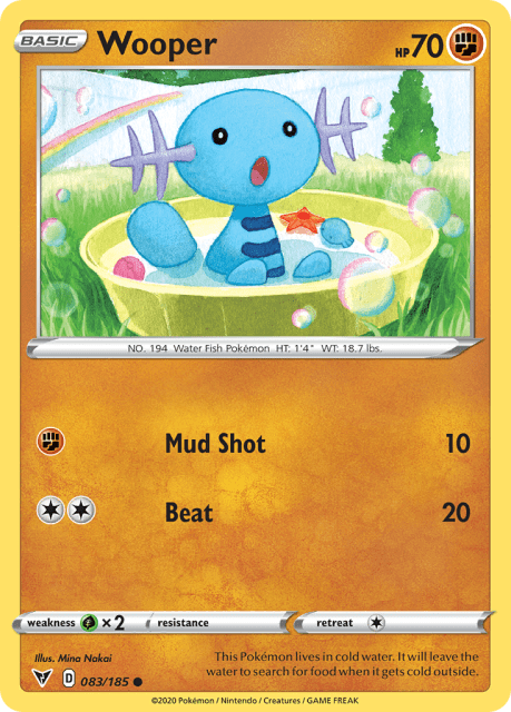 Wooper (Reverse Holofoil) (83) — Vivid Voltage