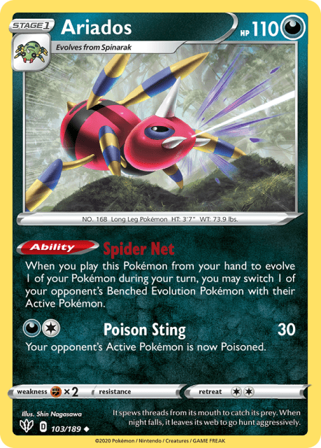 Ariados (Holiday Stamp) (103) — Darkness Ablaze