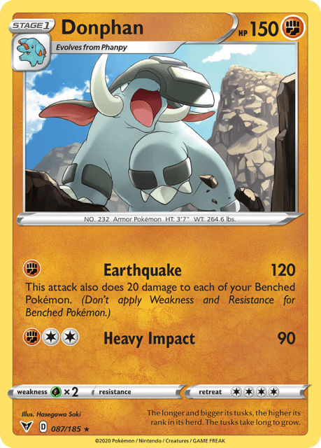 Donphan (Reverse Holofoil) (87) — Vivid Voltage