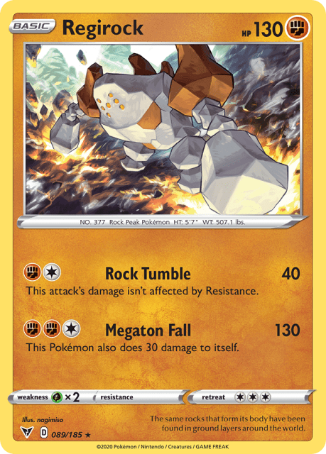 Regirock (Reverse Holofoil) (89) — Vivid Voltage