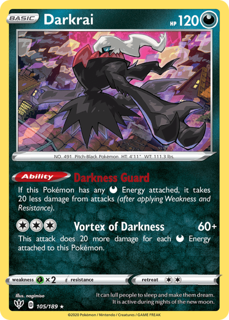 Darkrai (Cosmos Holofoil) (105) — Darkness Ablaze