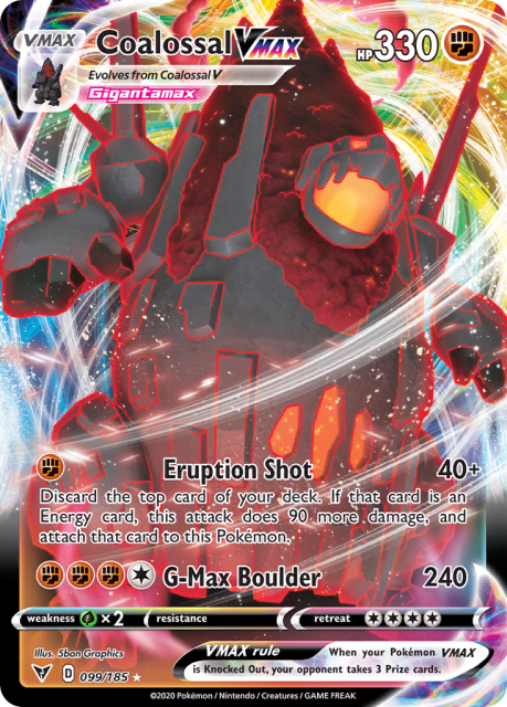 Coalossal VMAX (Holofoil) (99) — Vivid Voltage
