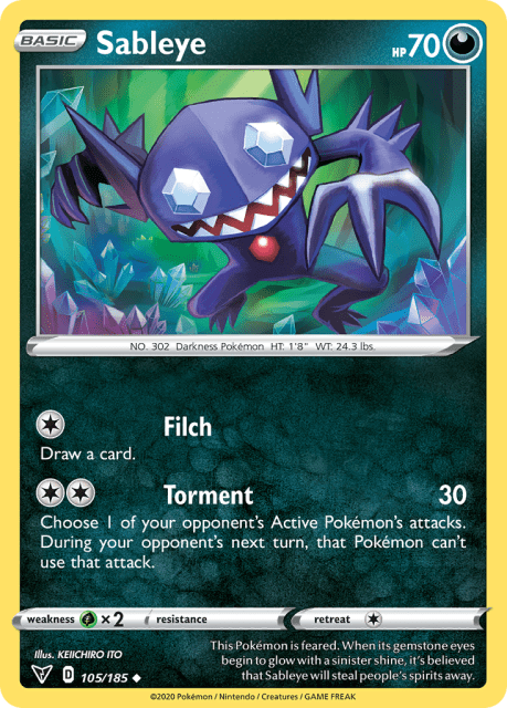 Sableye (Reverse Holofoil) (105) — Vivid Voltage
