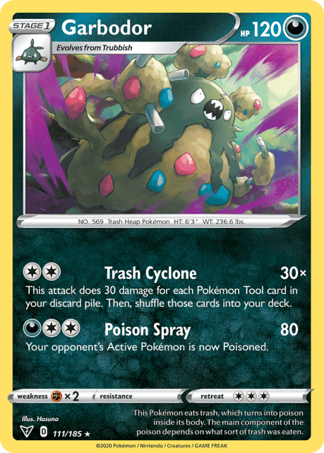 Garbodor (Reverse Holofoil) (111) — Vivid Voltage