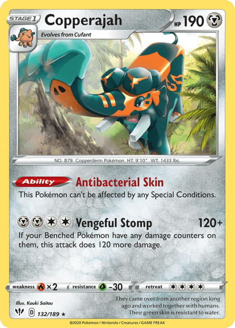 Copperajah (Reverse Holofoil) (132) — Darkness Ablaze