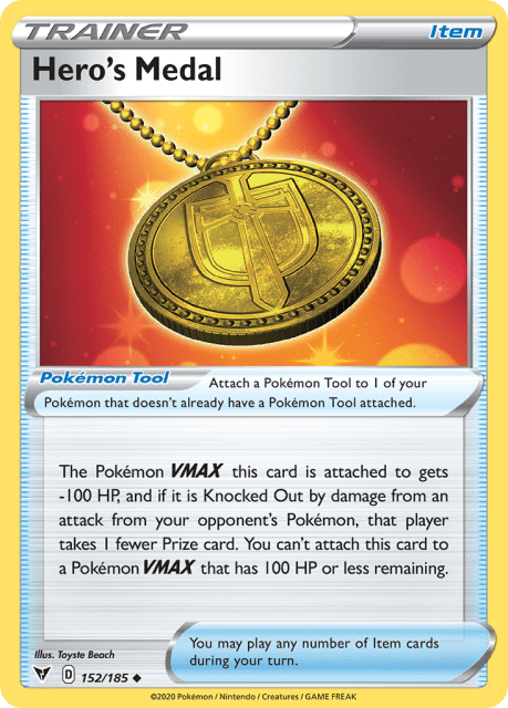 Hero's Medal (Reverse Holofoil) (152) — Vivid Voltage