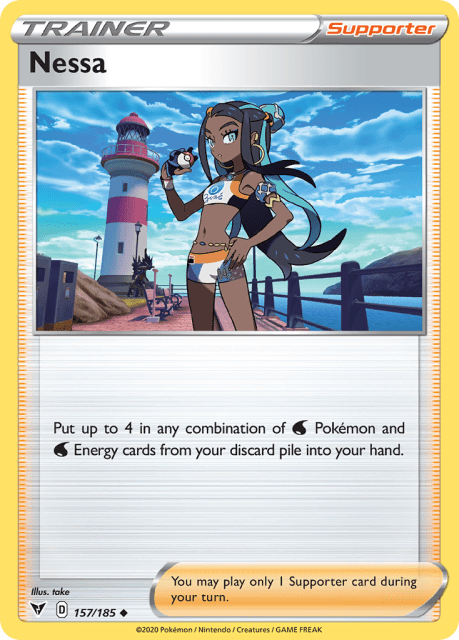 Nessa (Play Pokemon Stamp Holofoil) (157) — Vivid Voltage