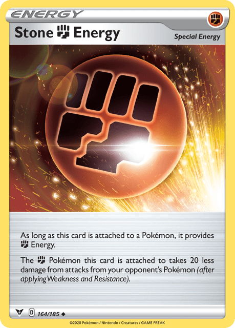 Stone Fighting Energy (Reverse Holofoil) (164) — Vivid Voltage