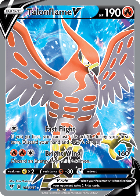 Talonflame V (Holofoil) (168) — Vivid Voltage