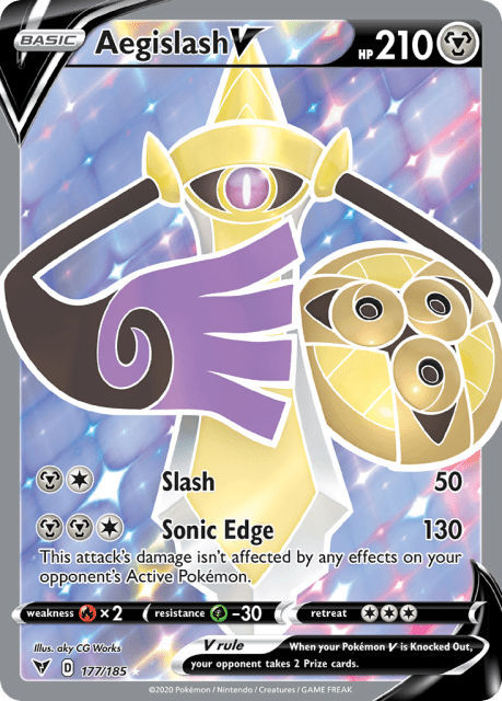 Aegislash V (Holofoil) (177) — Vivid Voltage