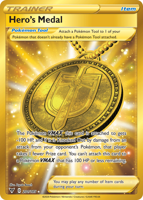 Hero's Medal (Holofoil) (201) — Vivid Voltage