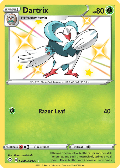Dartrix (Holofoil) (SV002) — Shining Fates Shiny Vault