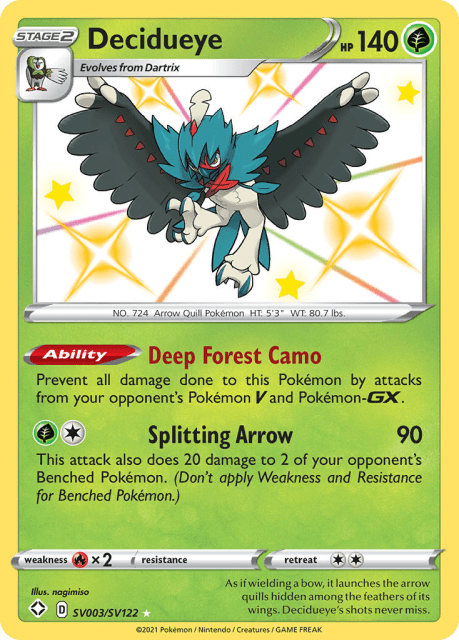 Decidueye (Holofoil) (SV003) — Shining Fates Shiny Vault