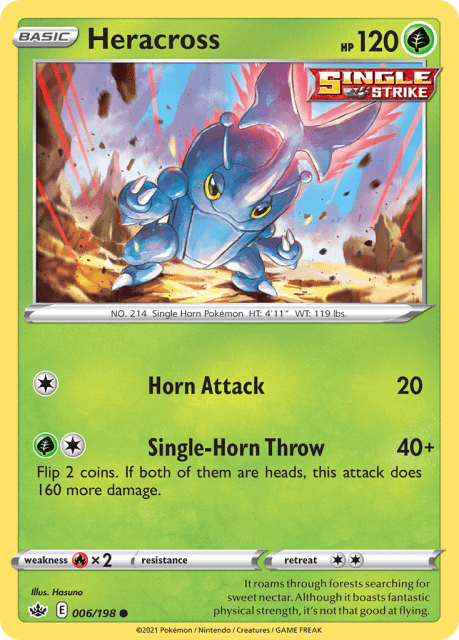 Heracross (Reverse Holofoil) (6) — Chilling Reign