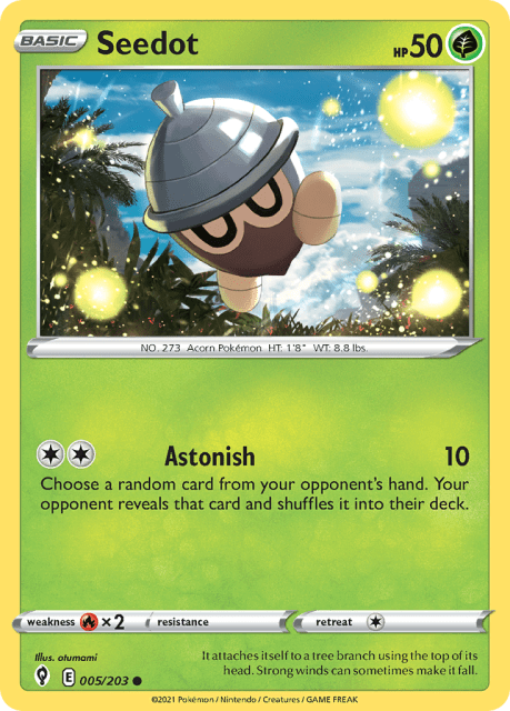 Seedot (Reverse Holofoil) (5) — Evolving Skies