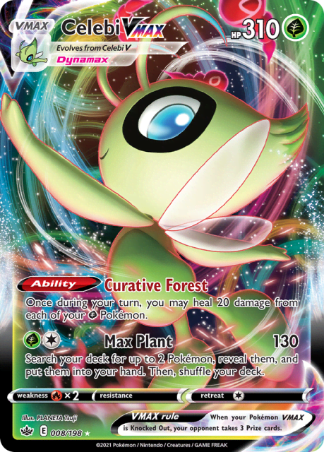 Celebi VMAX (Holofoil) (8) — Chilling Reign