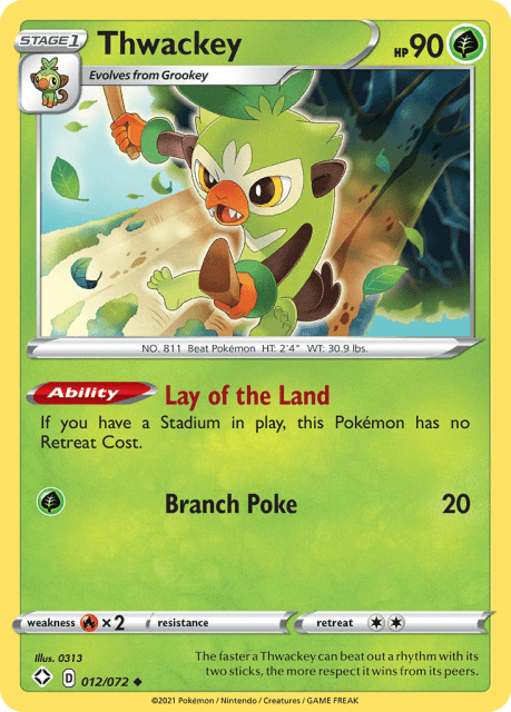 Thwackey (Reverse Holofoil) (12) — Shining Fates