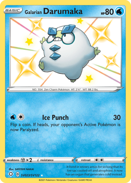 Galarian Darumaka (Holofoil) (SV023) — Shining Fates Shiny Vault