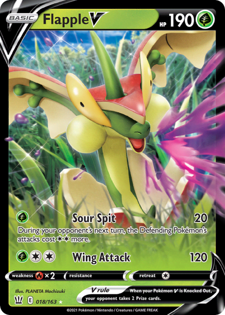 Flapple V (Holofoil) (18) — Battle Styles