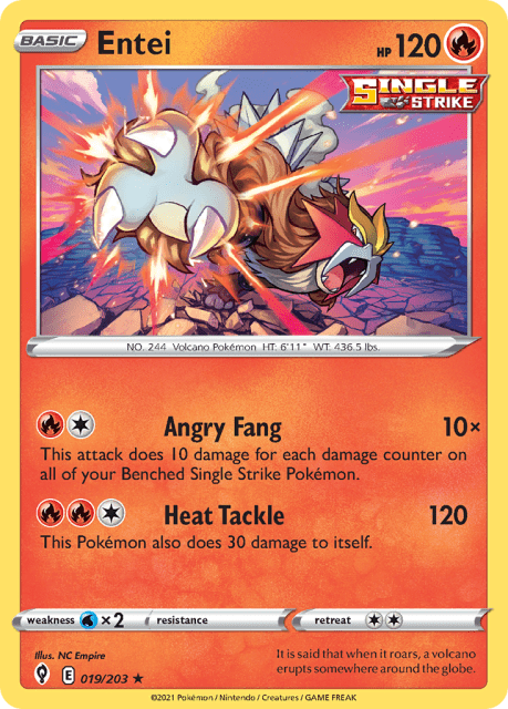 Entei (Holofoil) (19) — Evolving Skies