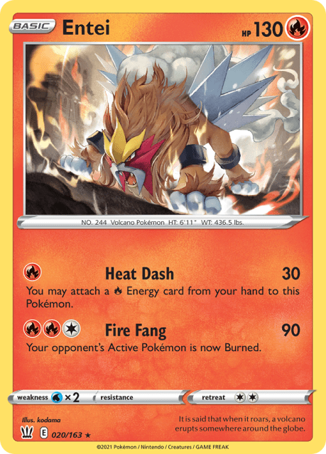 Entei (Reverse Holofoil) (20) — Battle Styles