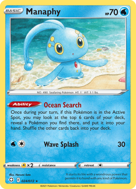 Manaphy (Reverse Holofoil) (24) — Shining Fates