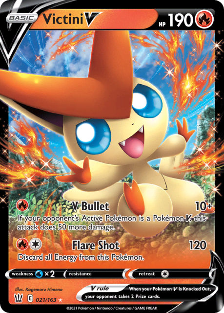 Victini V (Holofoil) (21) — Battle Styles
