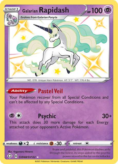 Galarian Rapidash (Holofoil) (SV048) — Shining Fates Shiny Vault