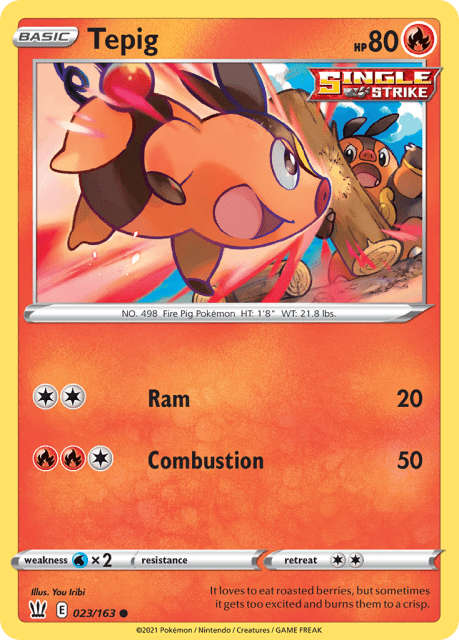 Tepig (Reverse Holofoil) (23) — Battle Styles