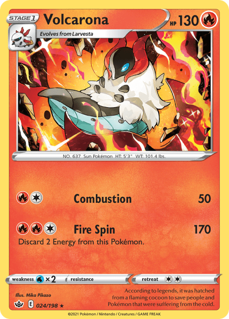 Volcarona (Reverse Holofoil) (24) — Chilling Reign