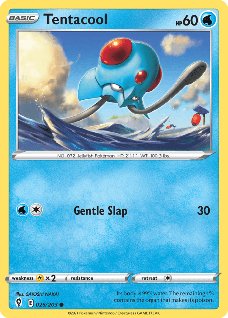 Tentacool (Reverse Holofoil) (26) — Evolving Skies