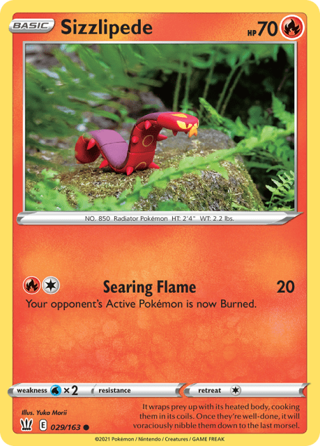 Sizzlipede (Reverse Holofoil) (29) — Battle Styles