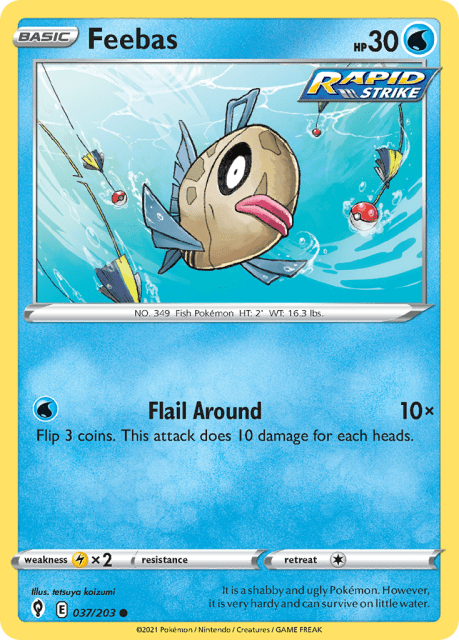 Feebas (Reverse Holofoil) (37) — Evolving Skies