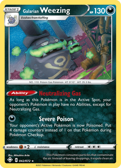 Galarian Weezing (Reverse Holofoil) (42) — Shining Fates