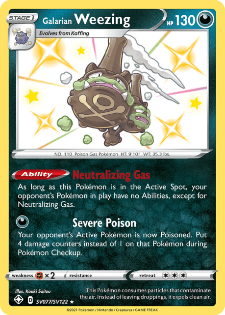 Galarian Weezing (Holofoil) (SV077) — Shining Fates Shiny Vault