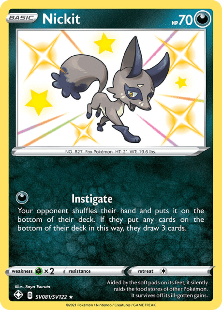 Nickit (Holofoil) (SV081) — Shining Fates Shiny Vault