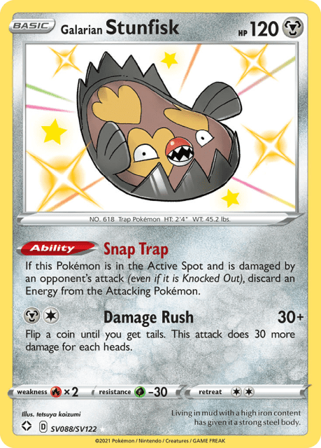 Galarian Stunfisk (Holofoil) (SV088) — Shining Fates Shiny Vault