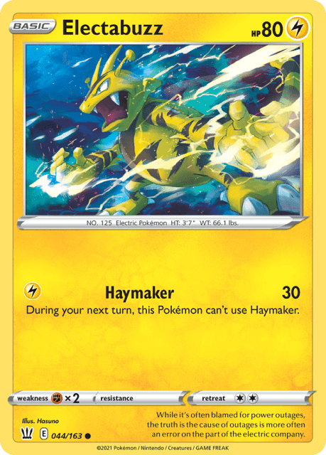 Electabuzz (Reverse Holofoil) (44) — Battle Styles