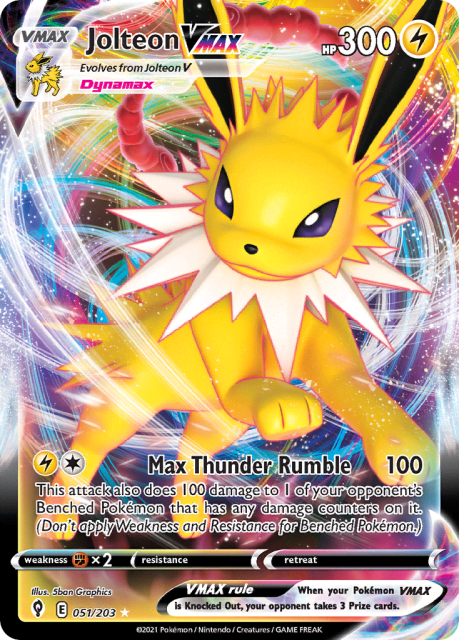 Jolteon VMAX (Play Pokemon Stamp Holofoil) (51) — Evolving Skies