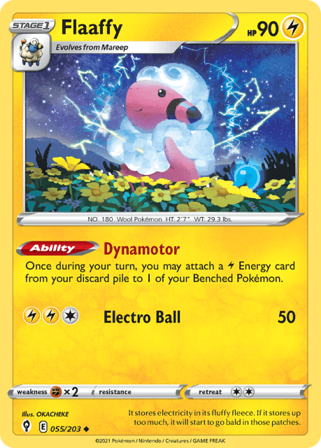 Flaaffy (Play Pokemon Stamp) (55) — Evolving Skies