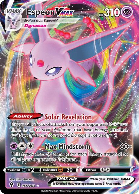 Espeon VMAX (Holofoil) (65) — Evolving Skies