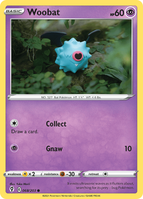 Woobat (Reverse Holofoil) (68) — Evolving Skies