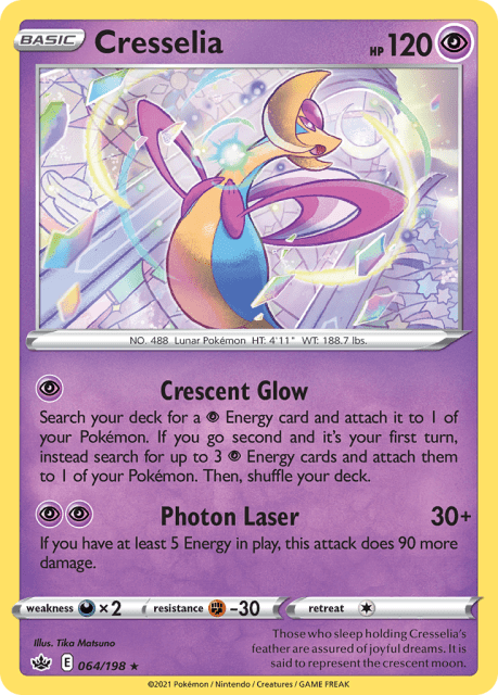 Cresselia (Play Pokemon Stamp) (64) — Chilling Reign