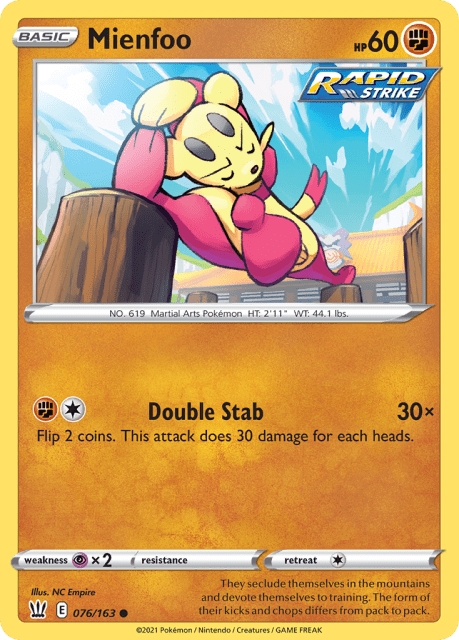 Mienfoo (Reverse Holofoil) (76) — Battle Styles