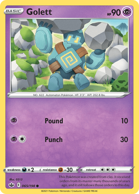 Golett (Reverse Holofoil) (65) — Chilling Reign