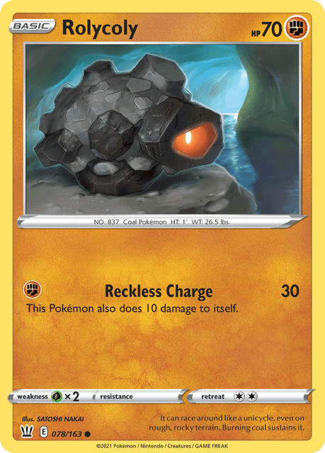 Rolycoly (Reverse Holofoil) (78) — Battle Styles